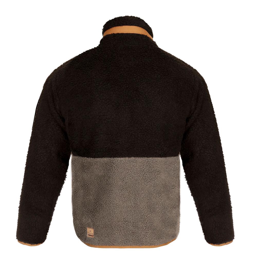 Sherpa Women Full Zipper Black Brown