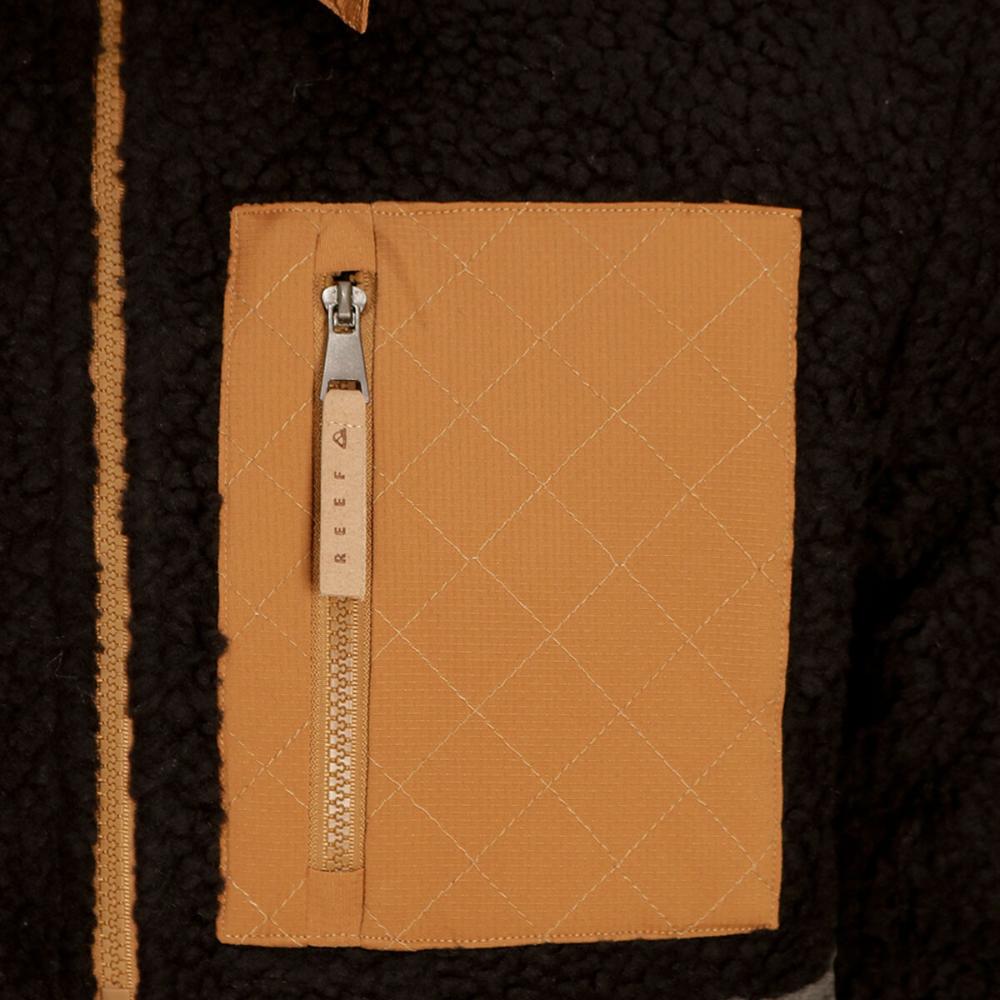 Sherpa Women Full Zipper Black Brown