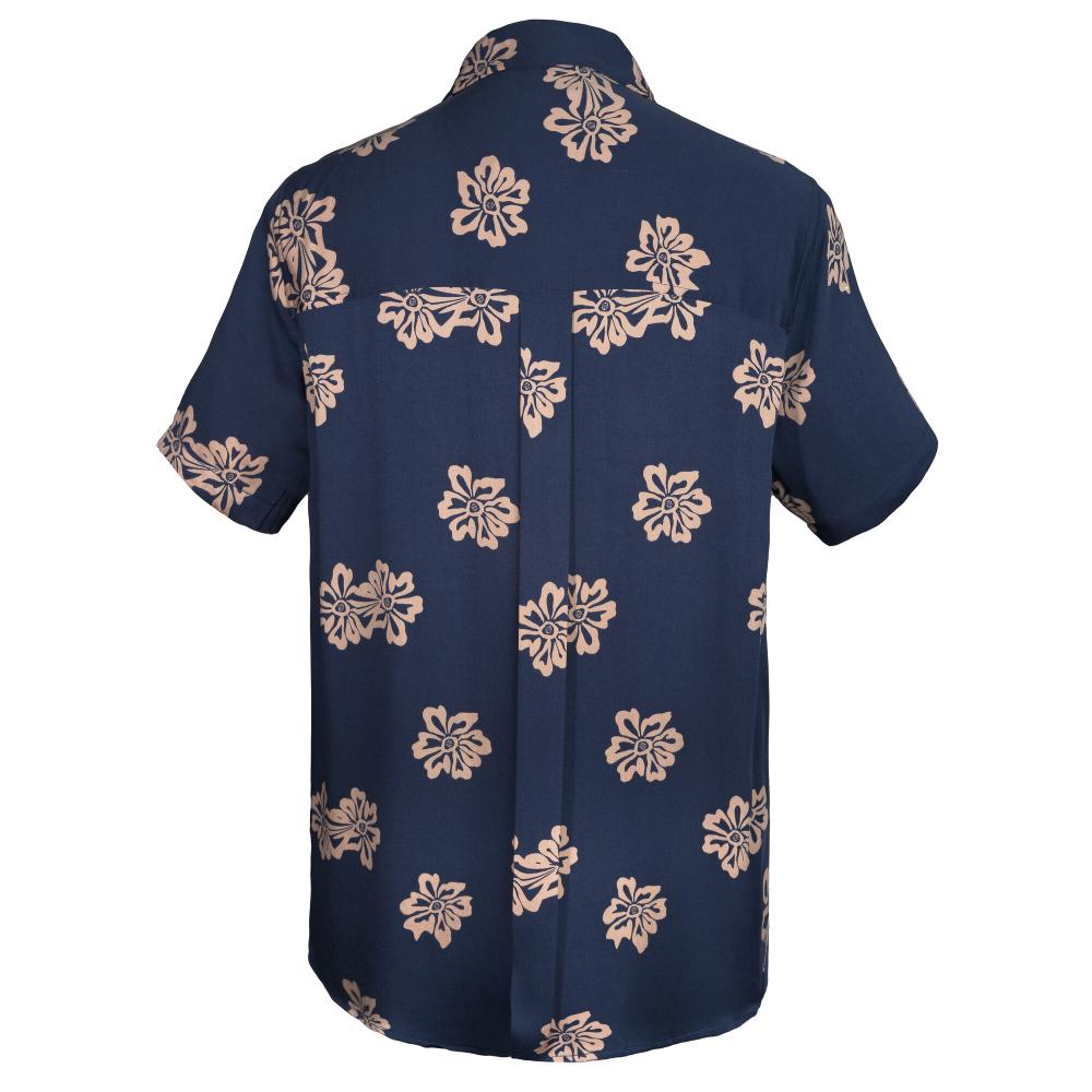Camisas M/C Reef Hombre Azul Abierto