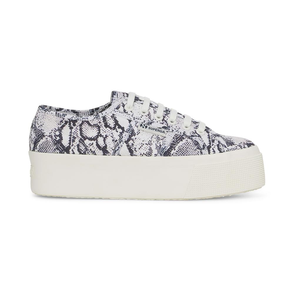 Zapatilla 2790 Print White Avorio Navy Snake