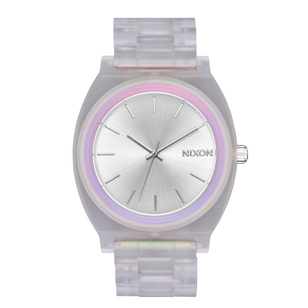 Reloj Time Teller Acetate Clear Silver