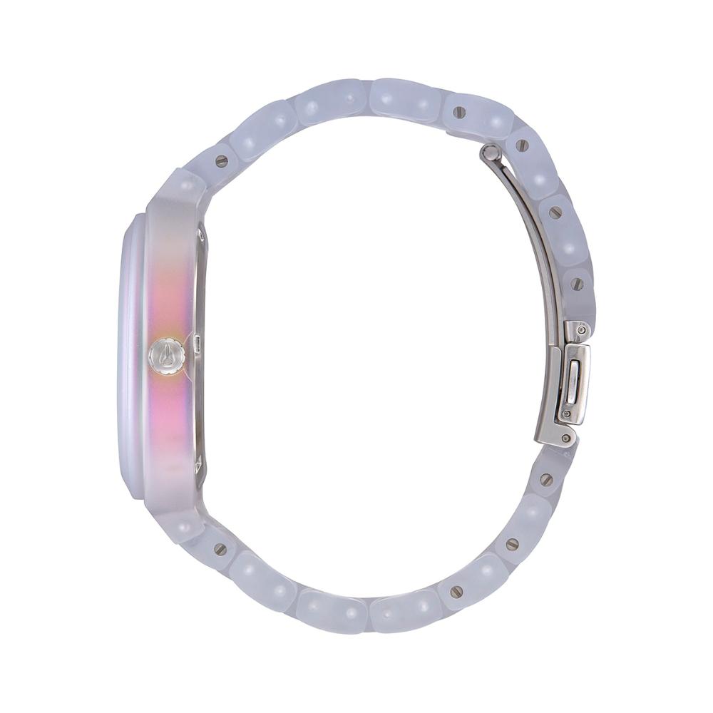 Reloj Time Teller Acetate Clear Silver