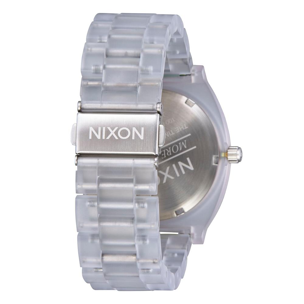 Reloj Time Teller Acetate Clear Silver