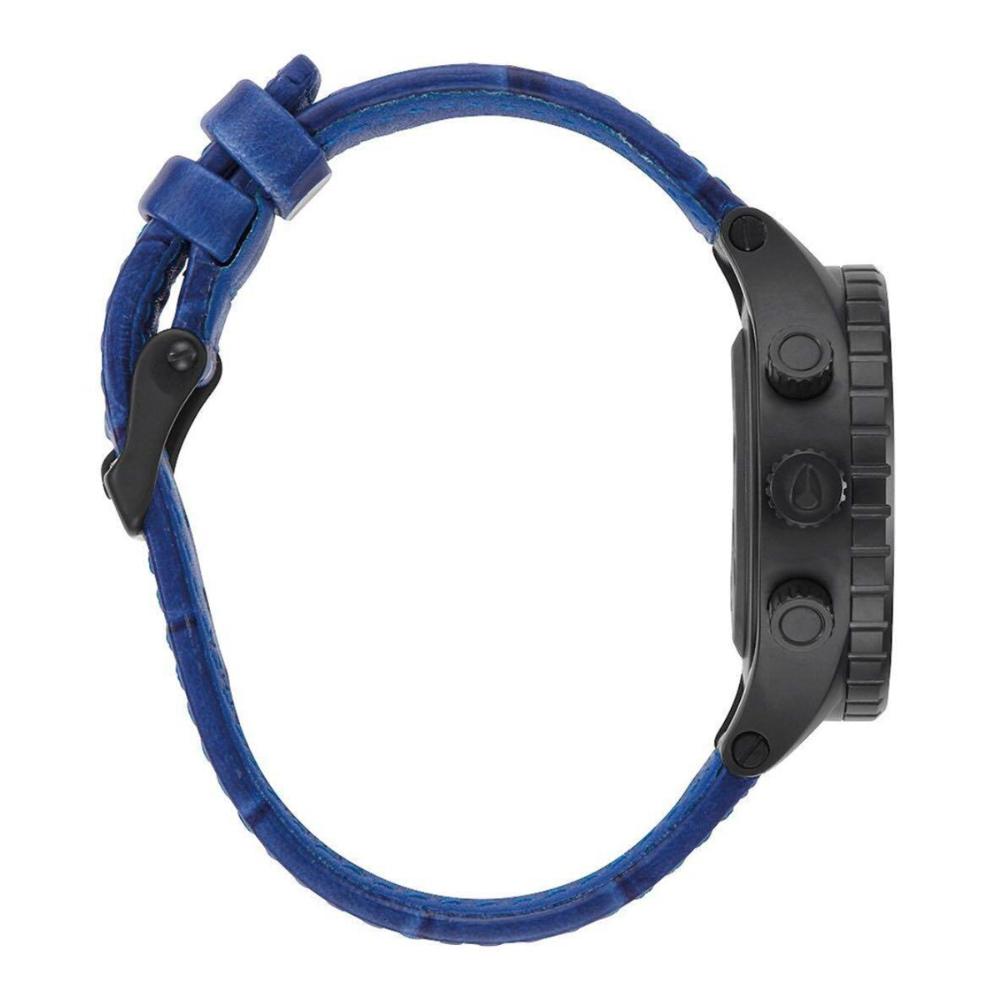 Reloj 38-20 Chrono Leather Black Blue Gator Nixon