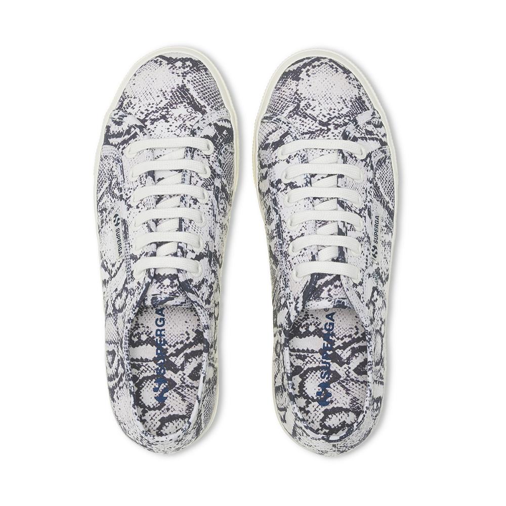 Zapatilla 2790 Print White Avorio Navy Snake