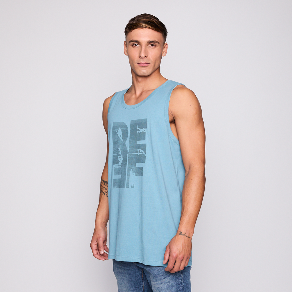 Polera Tank Reef Men Big Reef Blue