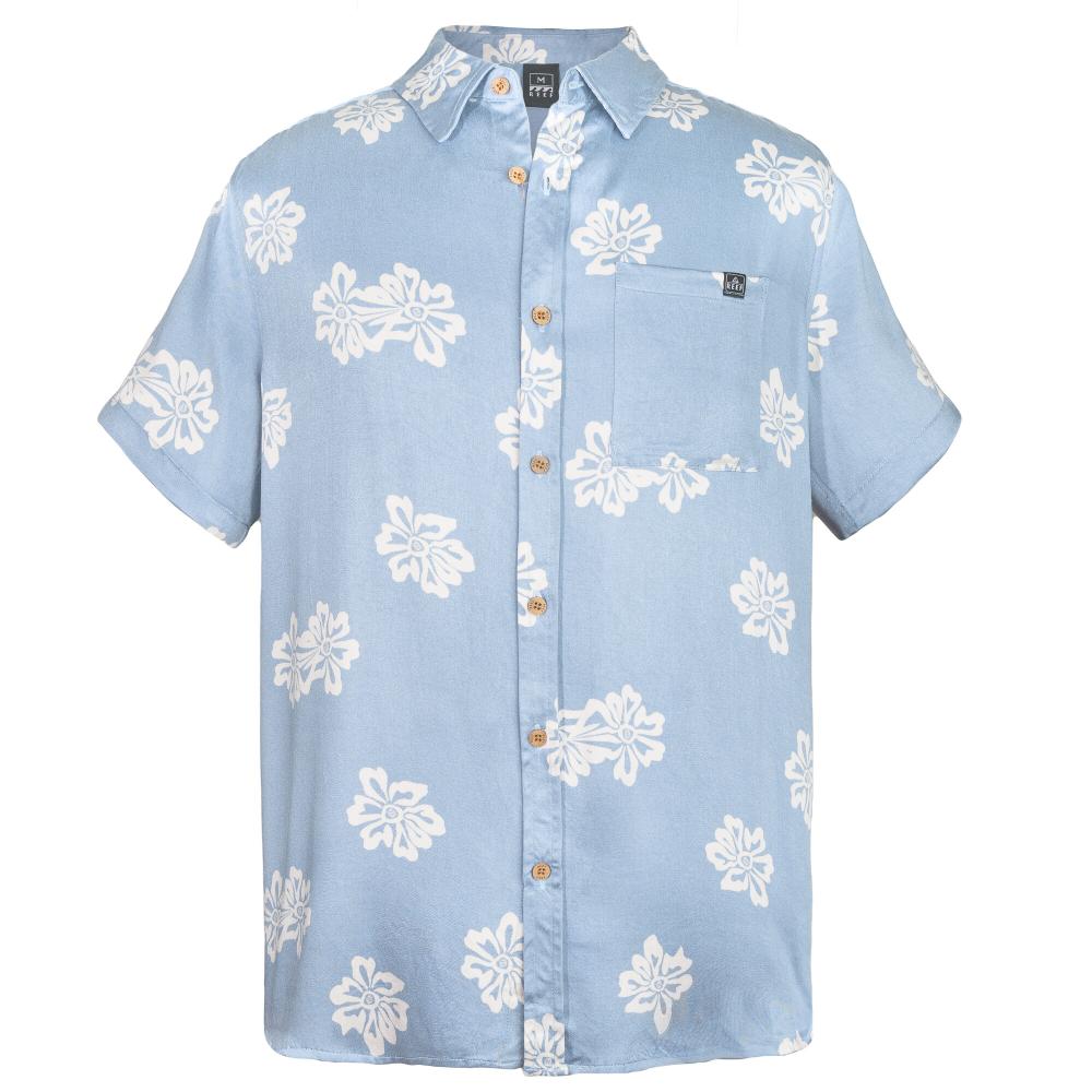 Camisas M/C Reef Hombre Azul Claro