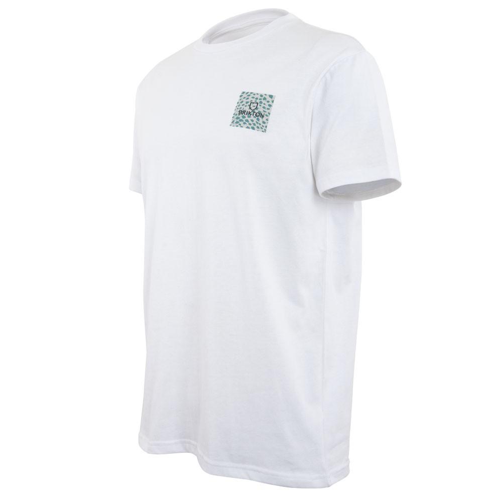 Polera Men White Block Print