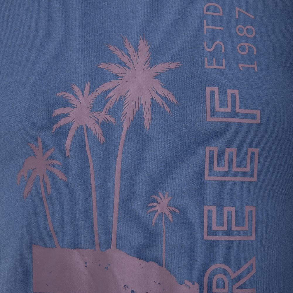 Polera Kids Palm Blue Burgundy
