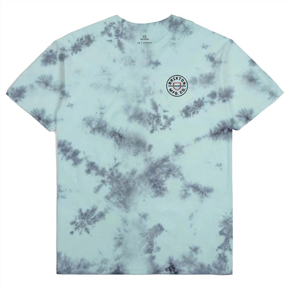 Polera Men Crest II Teal Black Cloud Wash