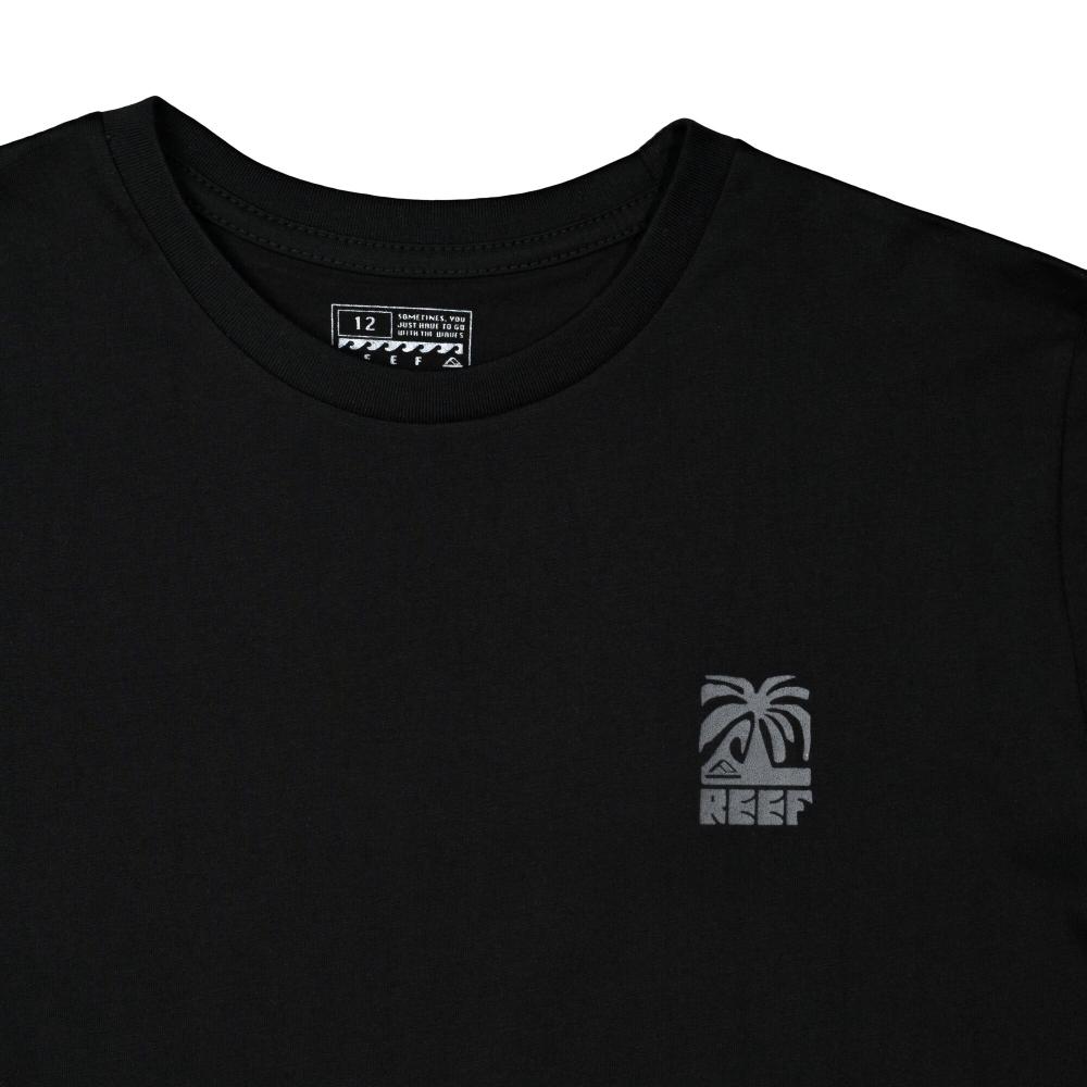 Polera Niño Reef  Mini Print Negro