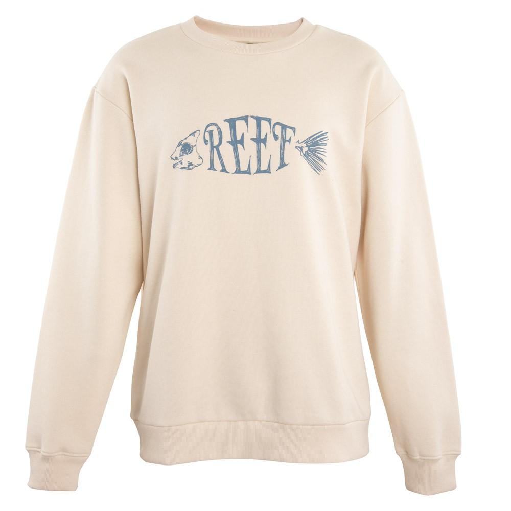 Poleron Men Crew Beige Skeleton Fish