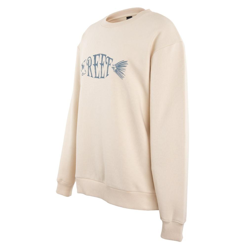 Poleron Men Crew Beige Skeleton Fish