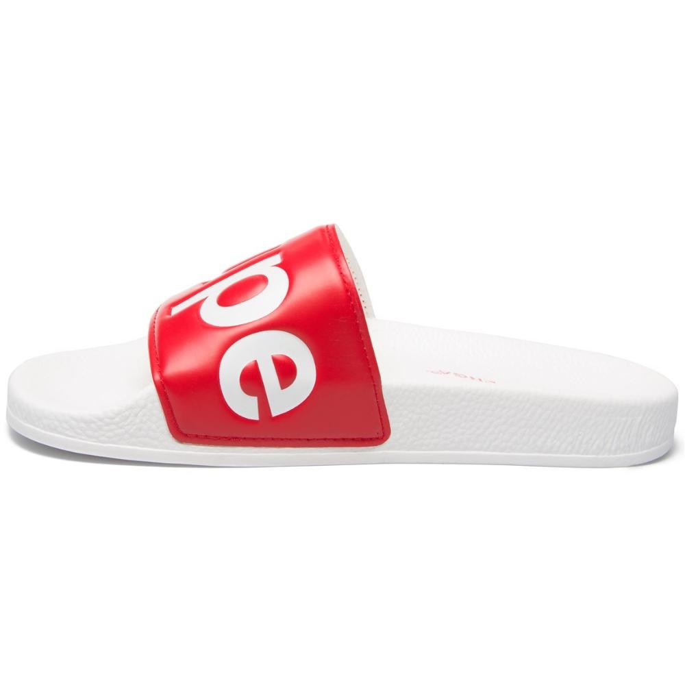 Sandalia 1908 Slides Polysoft White Red Superga