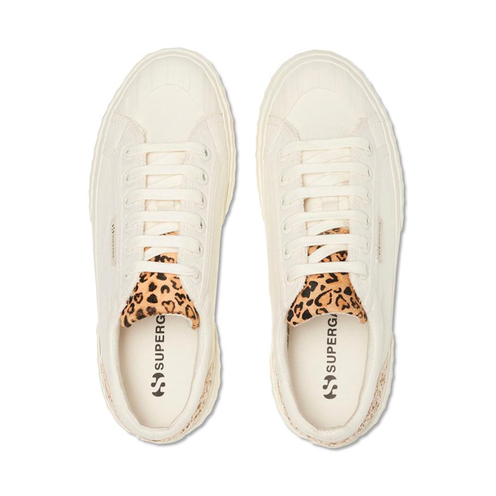 Zapatilla 2631 Calfhair Det White Avorio Leopard