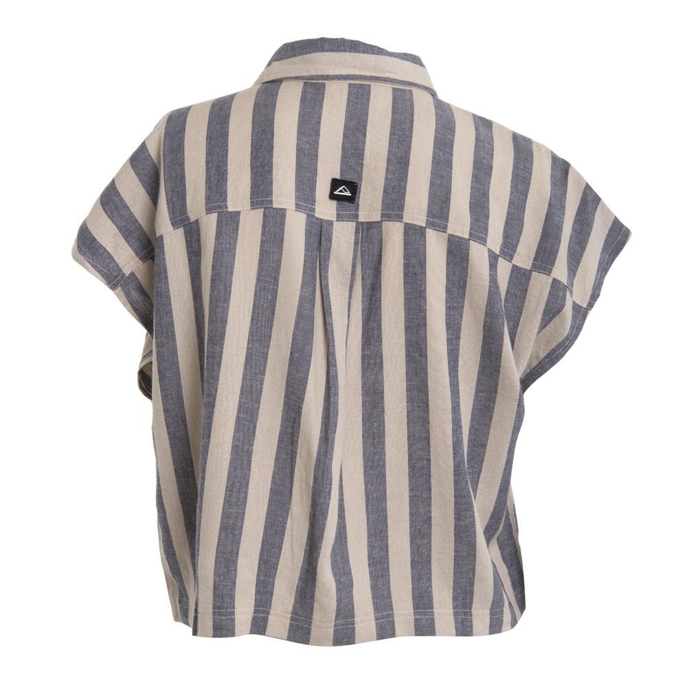 Blusa Crop Strap Beige blue