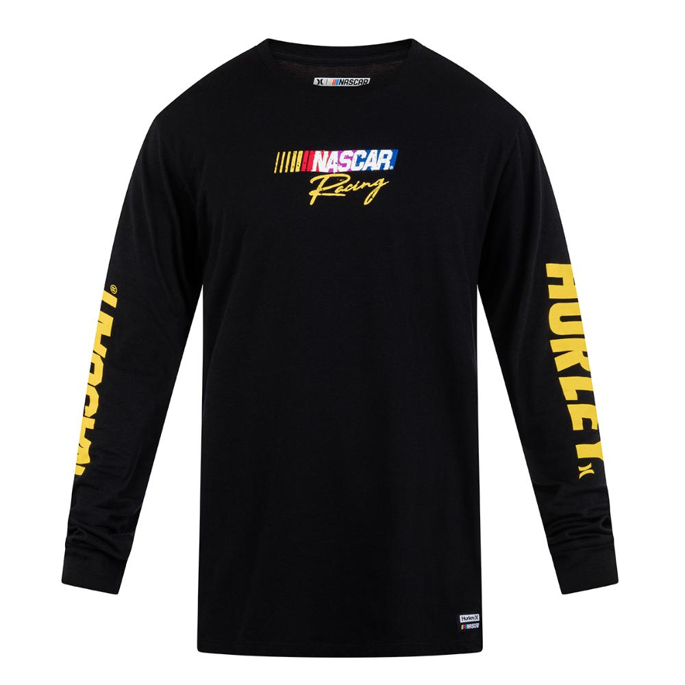Polera Manga larga Flame Nascar ls Negro