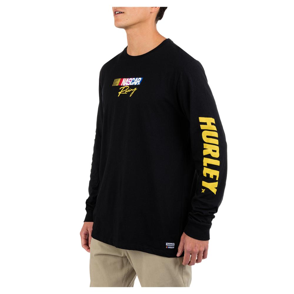Polera Manga larga Flame Nascar ls Negro