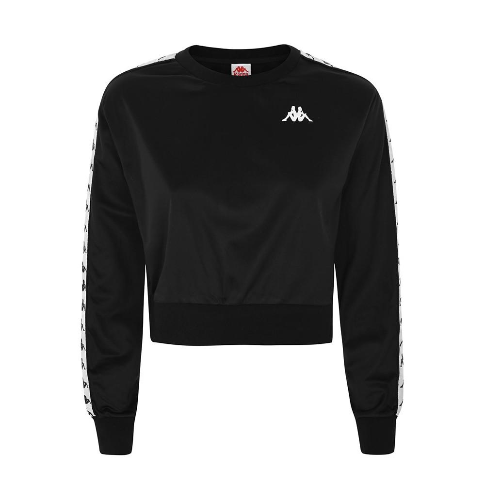 Poleron Crop 222 Banda Women Ahmis Black White