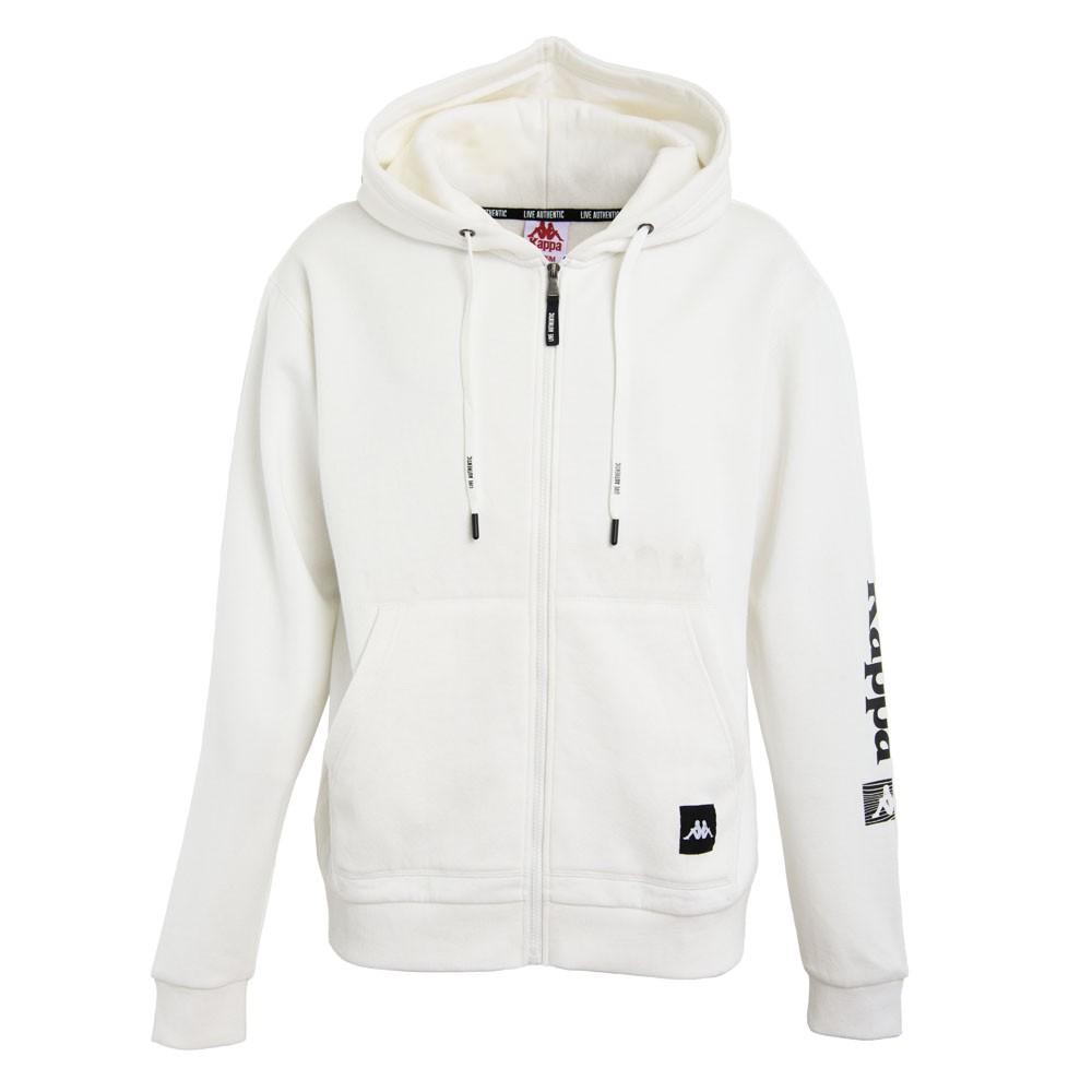 Poleron Men White Logo Arm Black