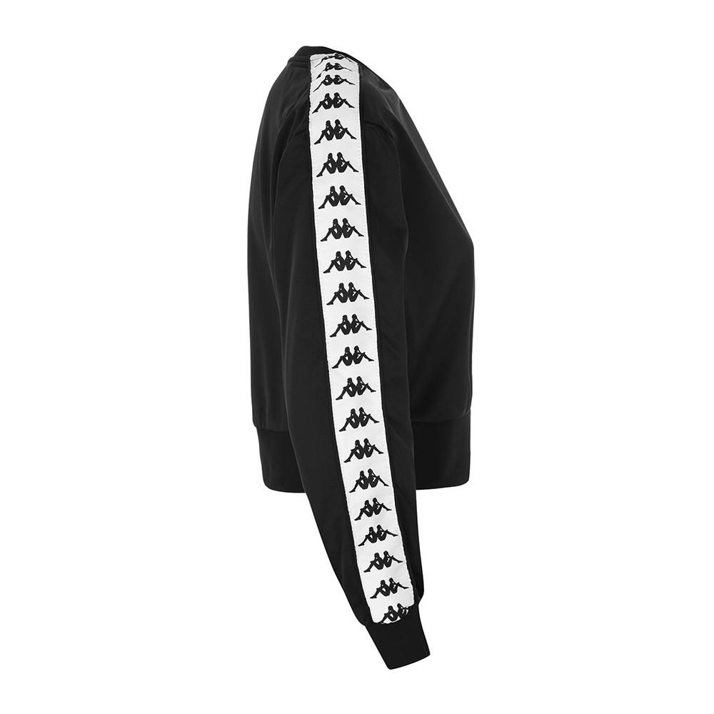 Poleron Crop 222 Banda Women Ahmis Black White