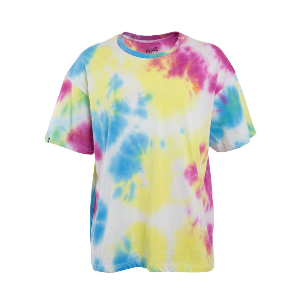 Polera Manga Corta Tie Dye Purple Yellow Blue
