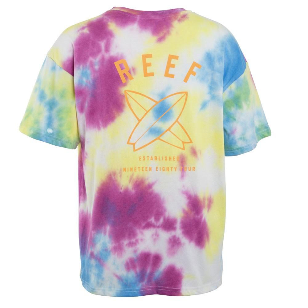 Polera Manga Corta Tie Dye Purple Yellow Blue