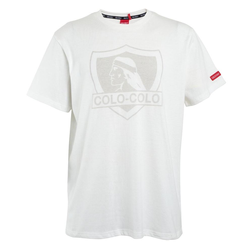 Polera Colo Colo Urbano "Escudo Gris" Blanca