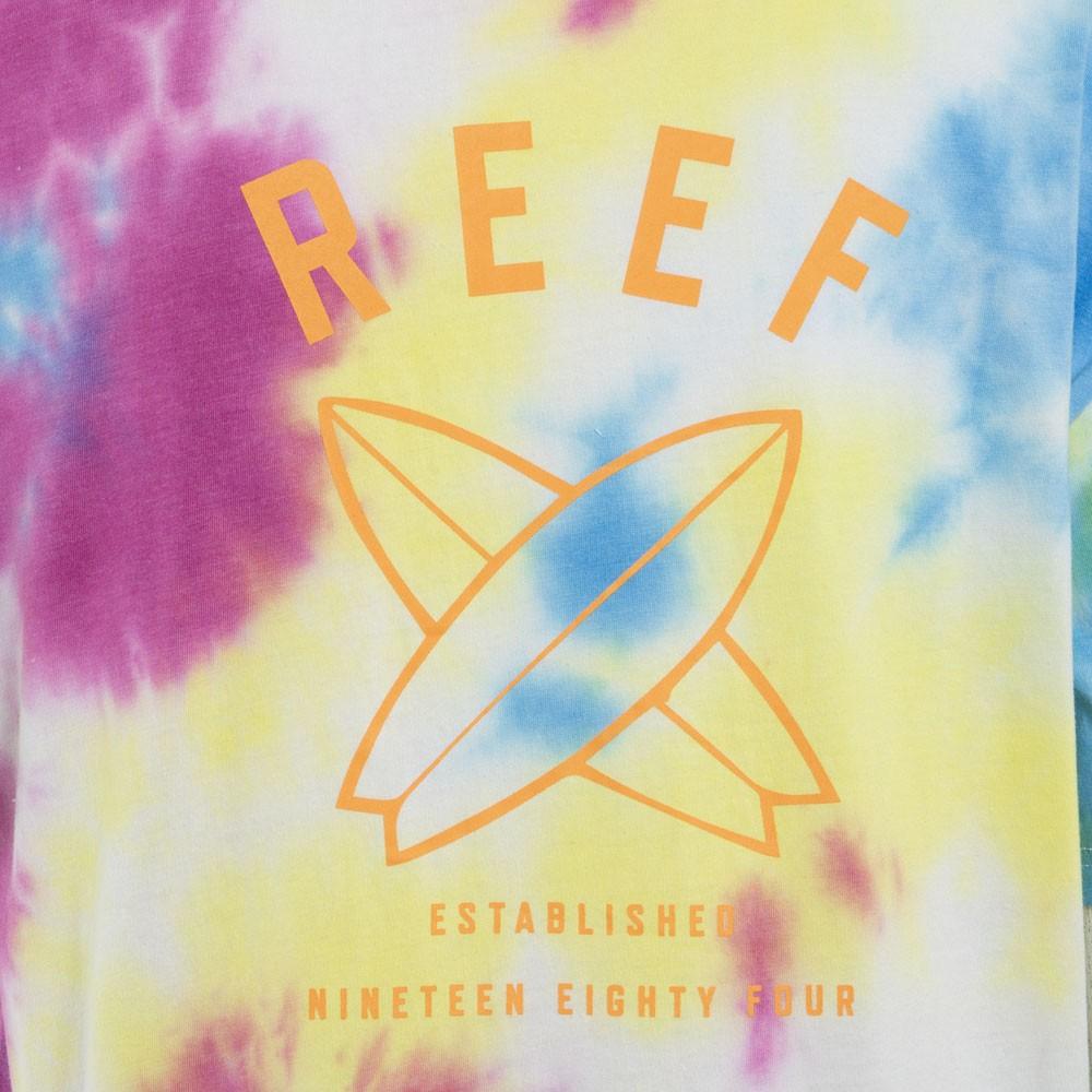 Polera Manga Corta Tie Dye Purple Yellow Blue