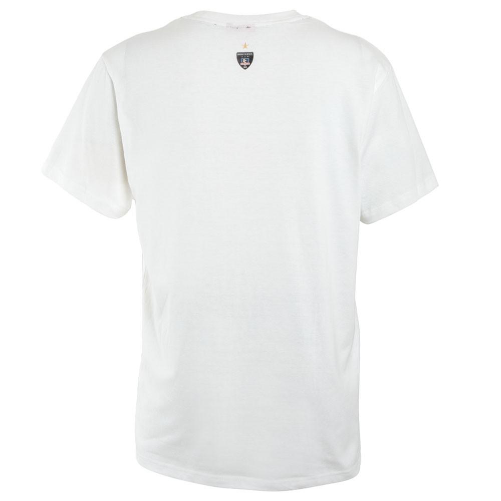 Polera Colo Colo Urbano "Escudo Gris" Blanca