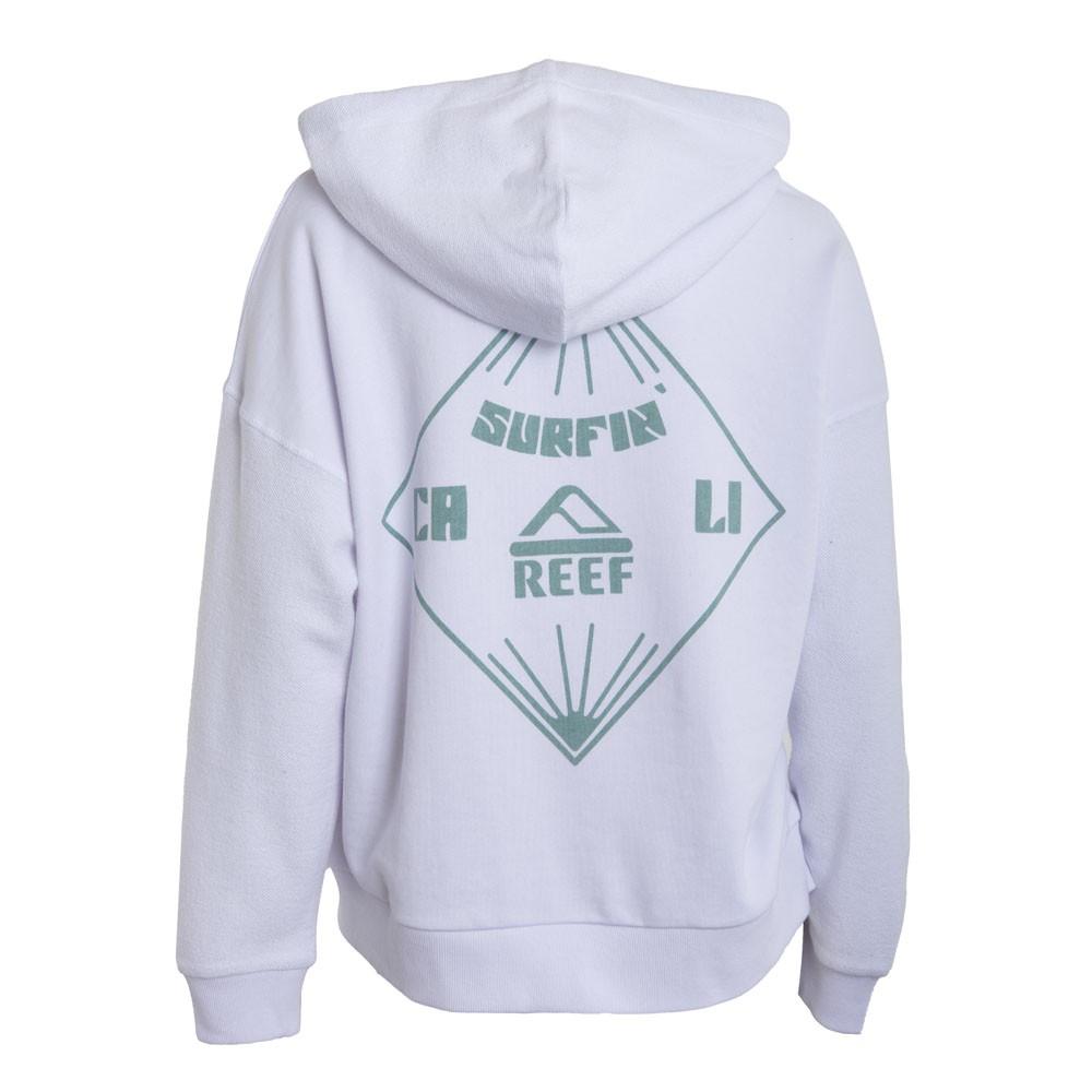 Poleron Women Hoodie White Green