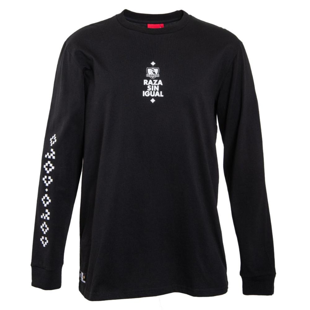 Polera Colo Colo Urbano Negro "Raza Sin Igual"