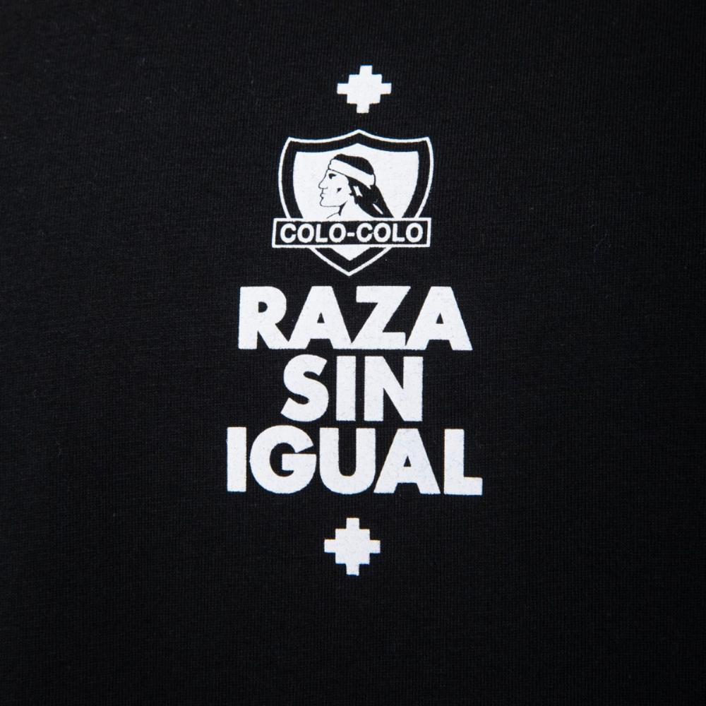 Polera Colo Colo Urbano Negro "Raza Sin Igual"