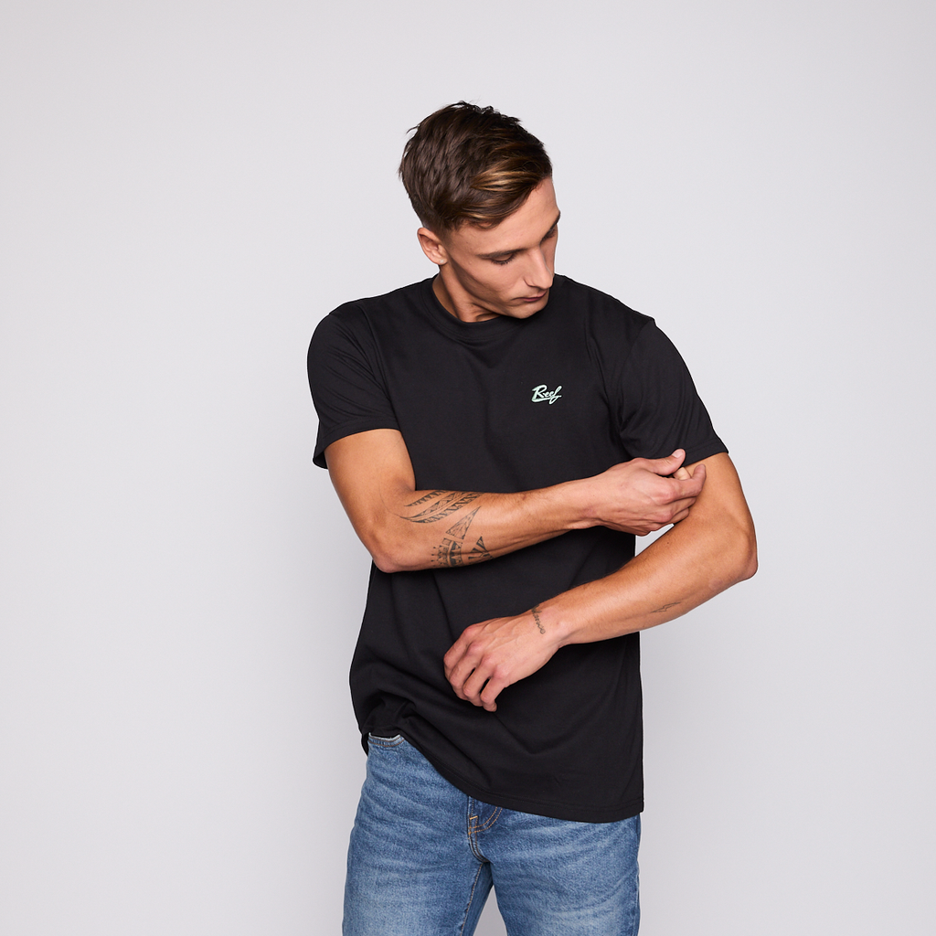 Polera Reef Men Surf Vibes Black