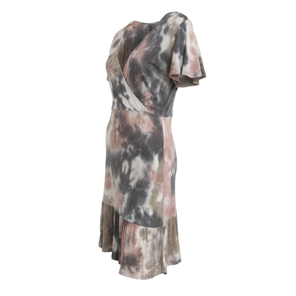 Vestido En V tie dye Grey Rose