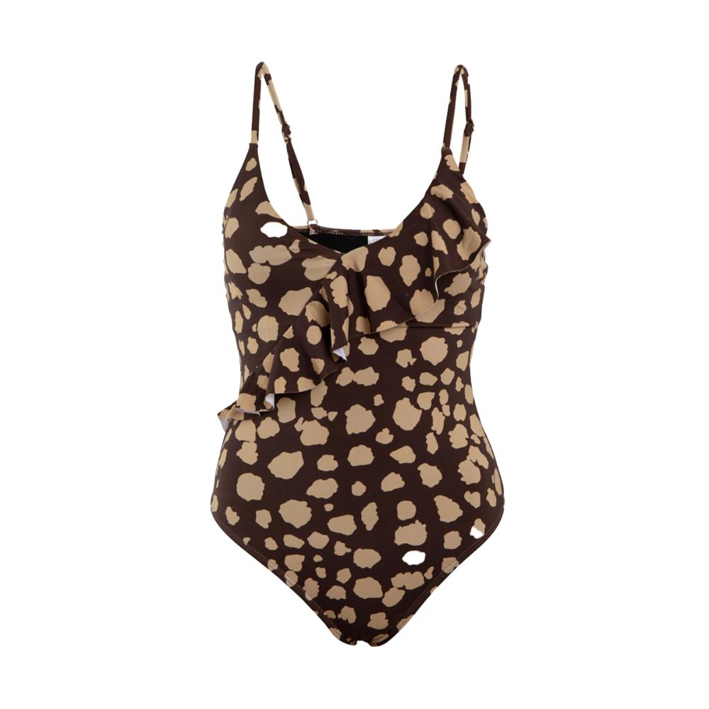 Traje de Baño Strap Ajustable Brown print