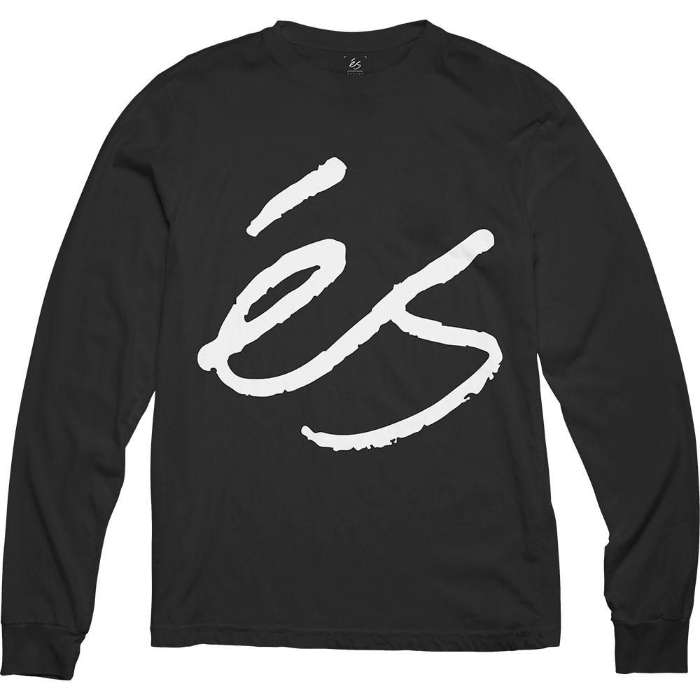 Polera Big Script Ls Tee Black White