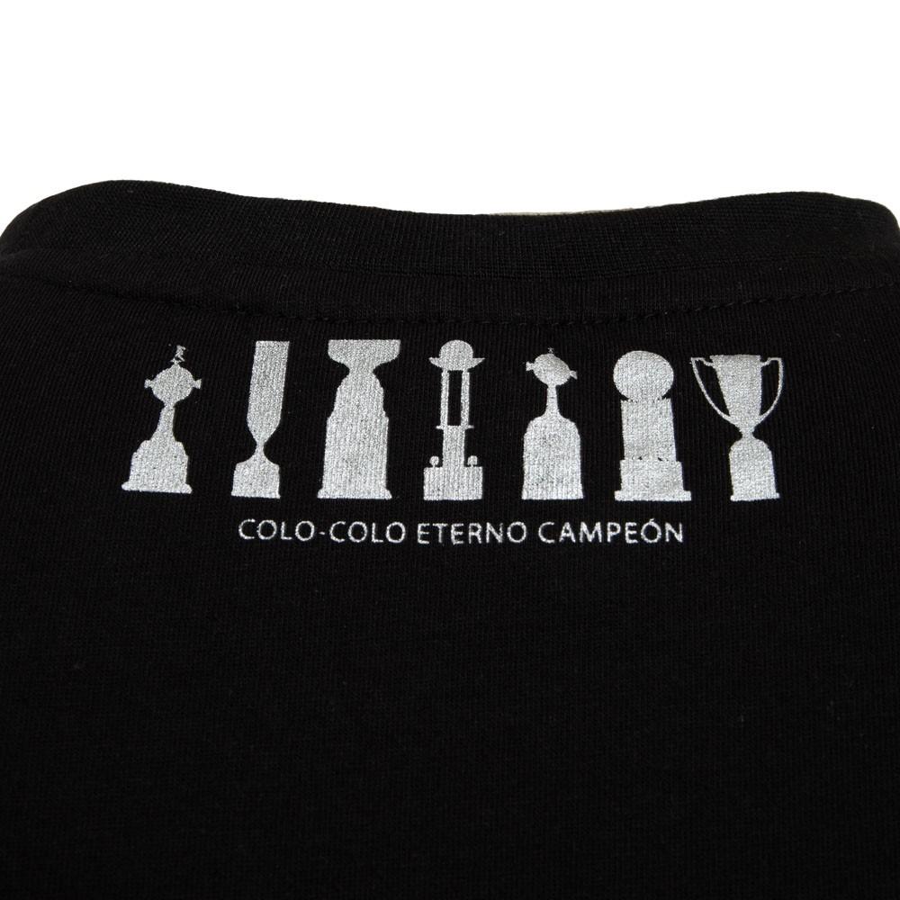 Polera Colo Colo Urbano "Trofeos Gris" Negra