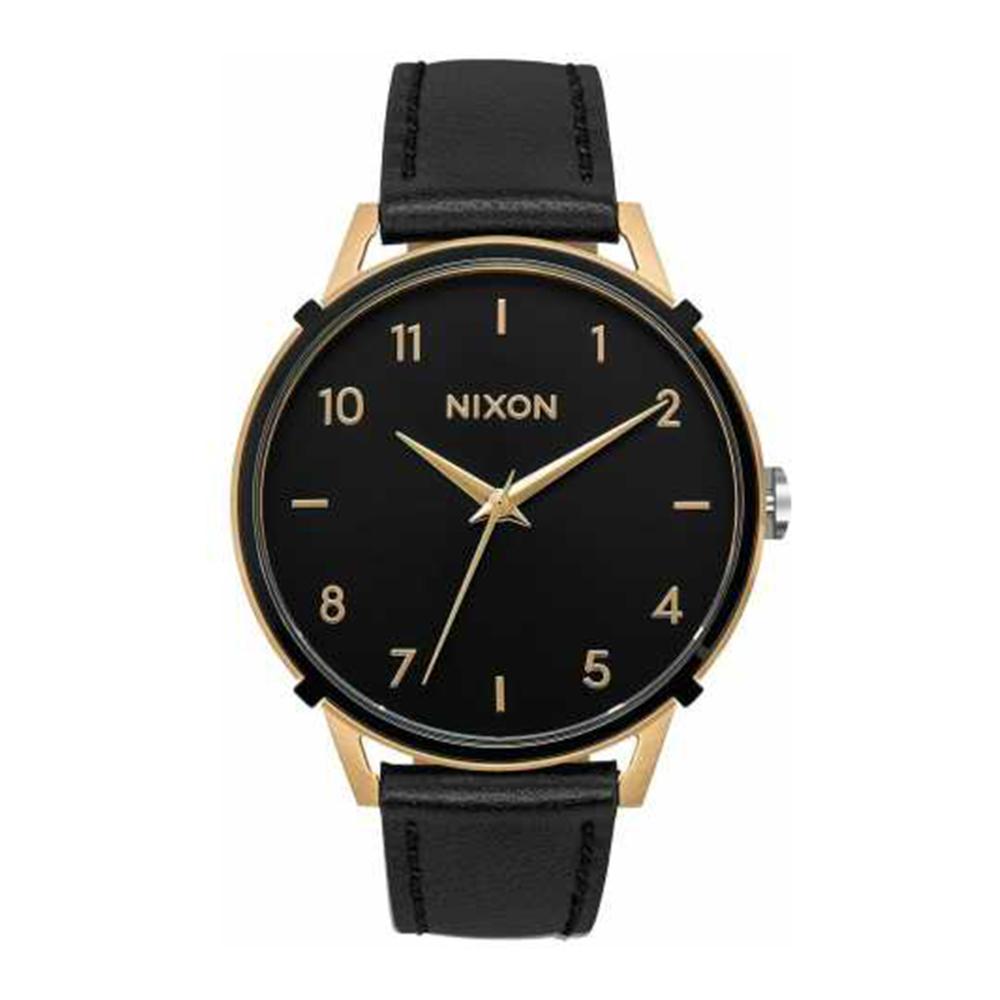 Reloj Arrow Leather Gold Black