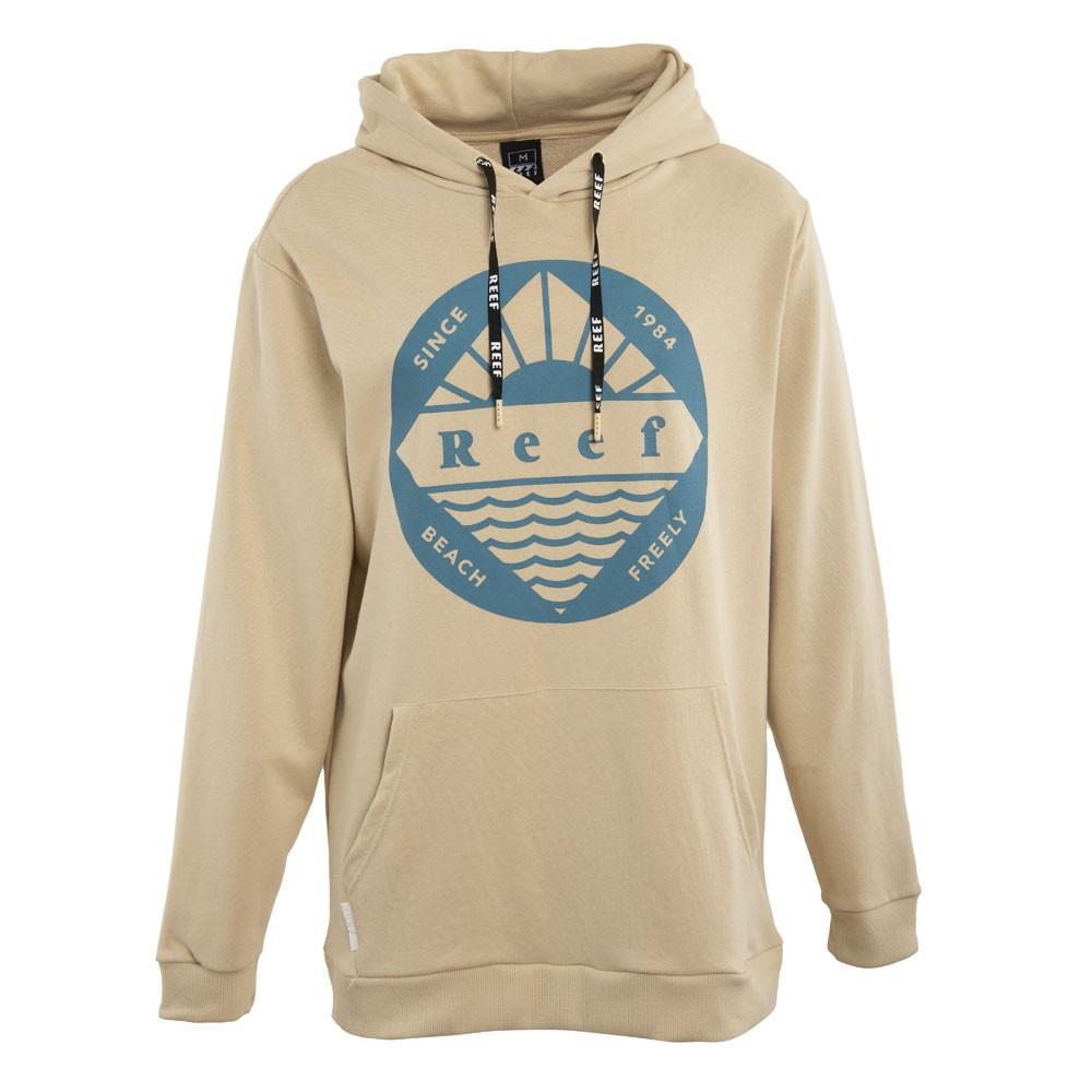 Poleron Men Hoodie Large Beige