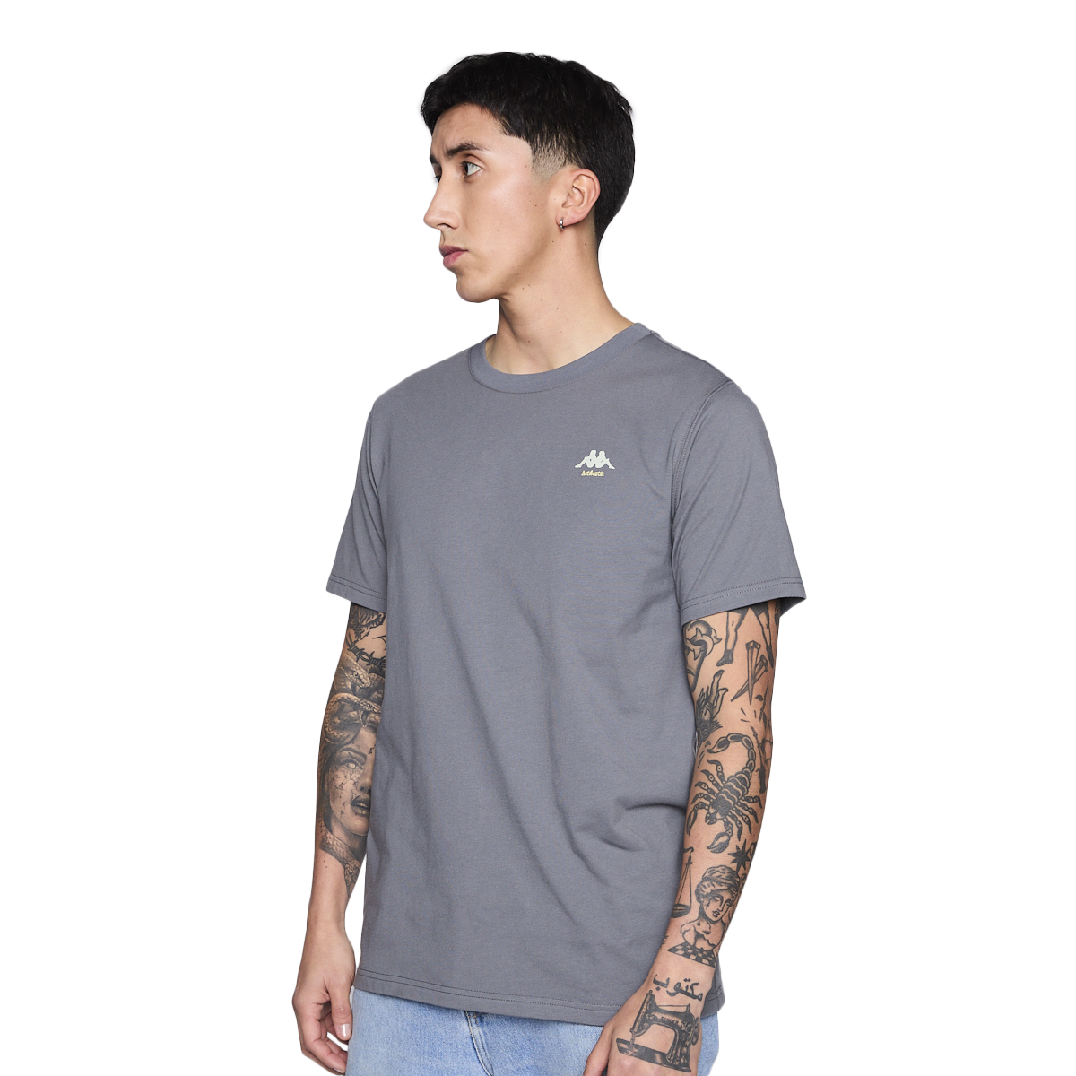 Polera Kappa Men Grey Omini Green