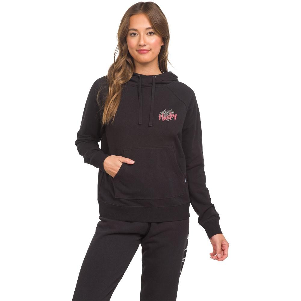 Poleron Canguro Raise Up Easy Raglan Caviar Hurley