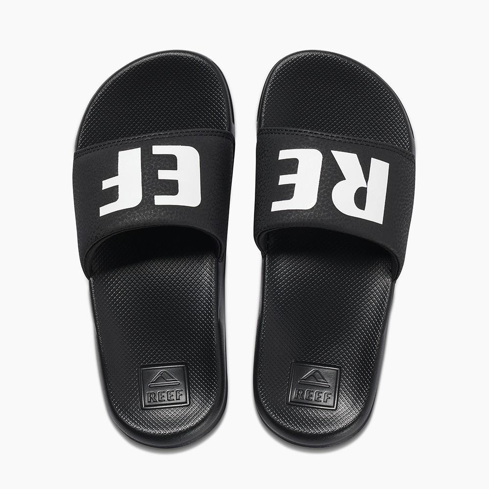 Sandalia One Slide Kids Black White Reef