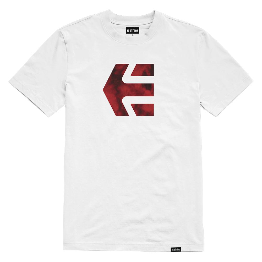 Polera Men Icon Print White Red