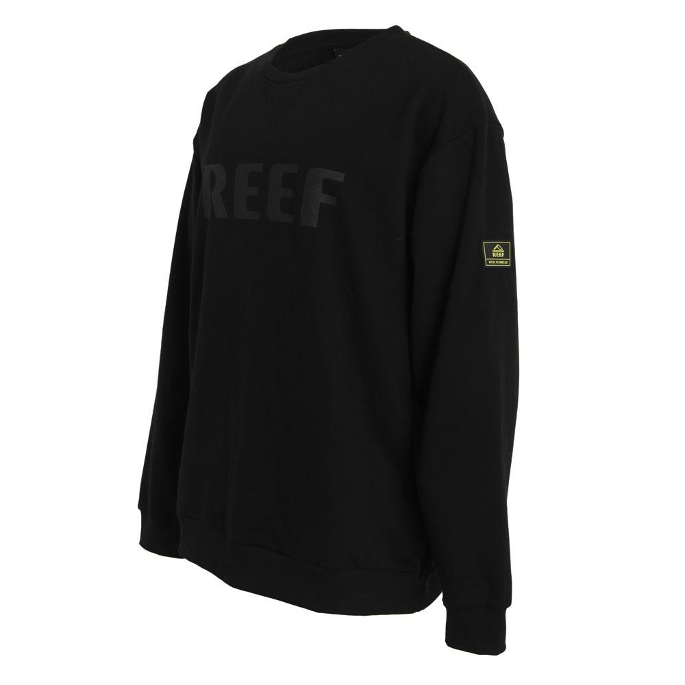 Poleron Men Crew Black Logo Front