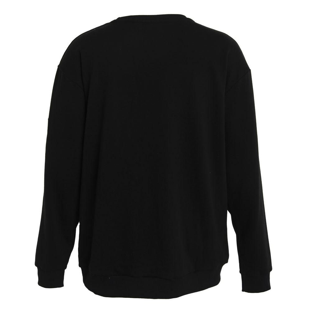 Poleron Men Crew Black Logo Front