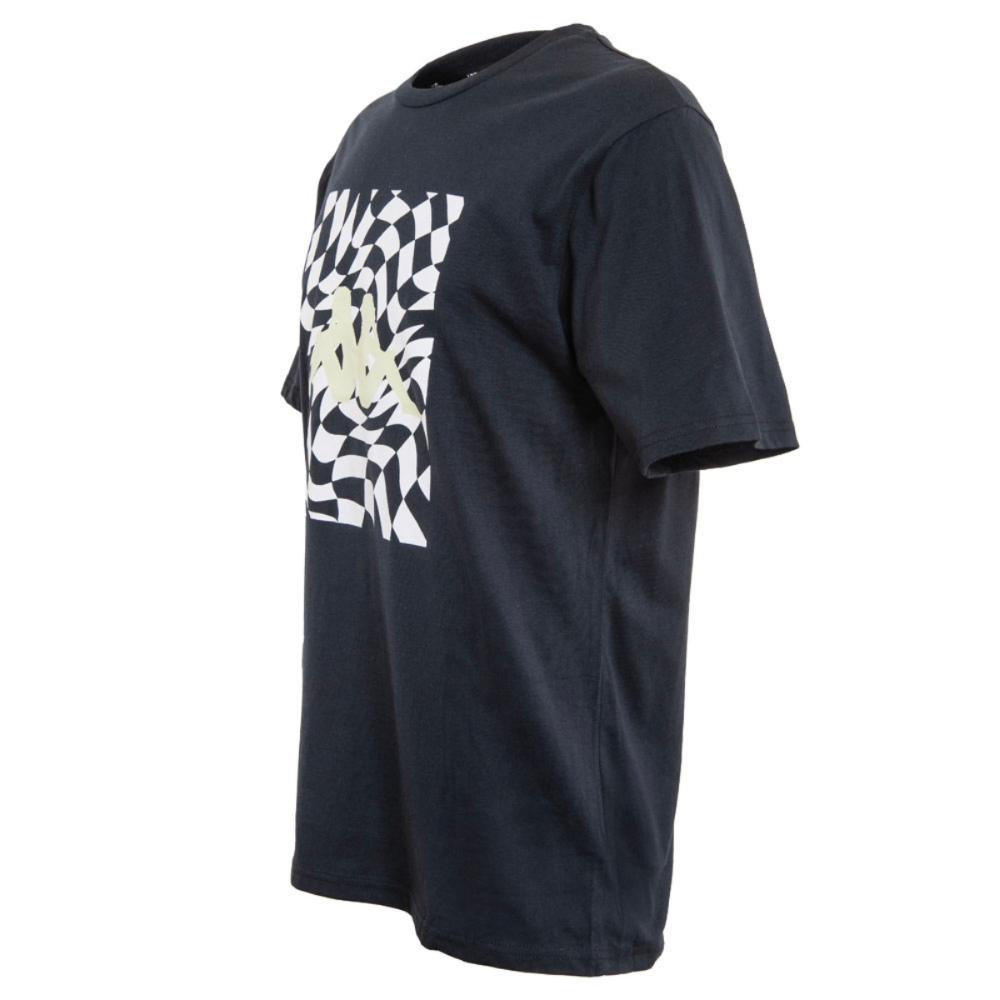 Polera Men Black Logo Front checkboard