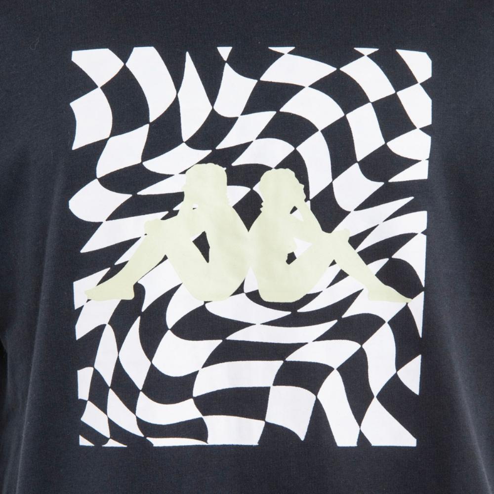 Polera Men Black Logo Front checkboard