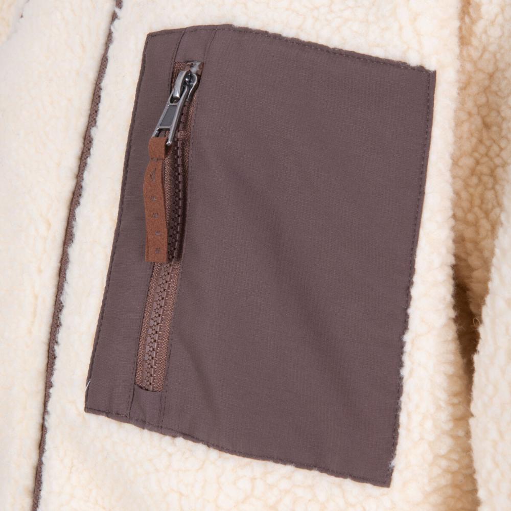 Sherpa Men Full Zip Beige 80