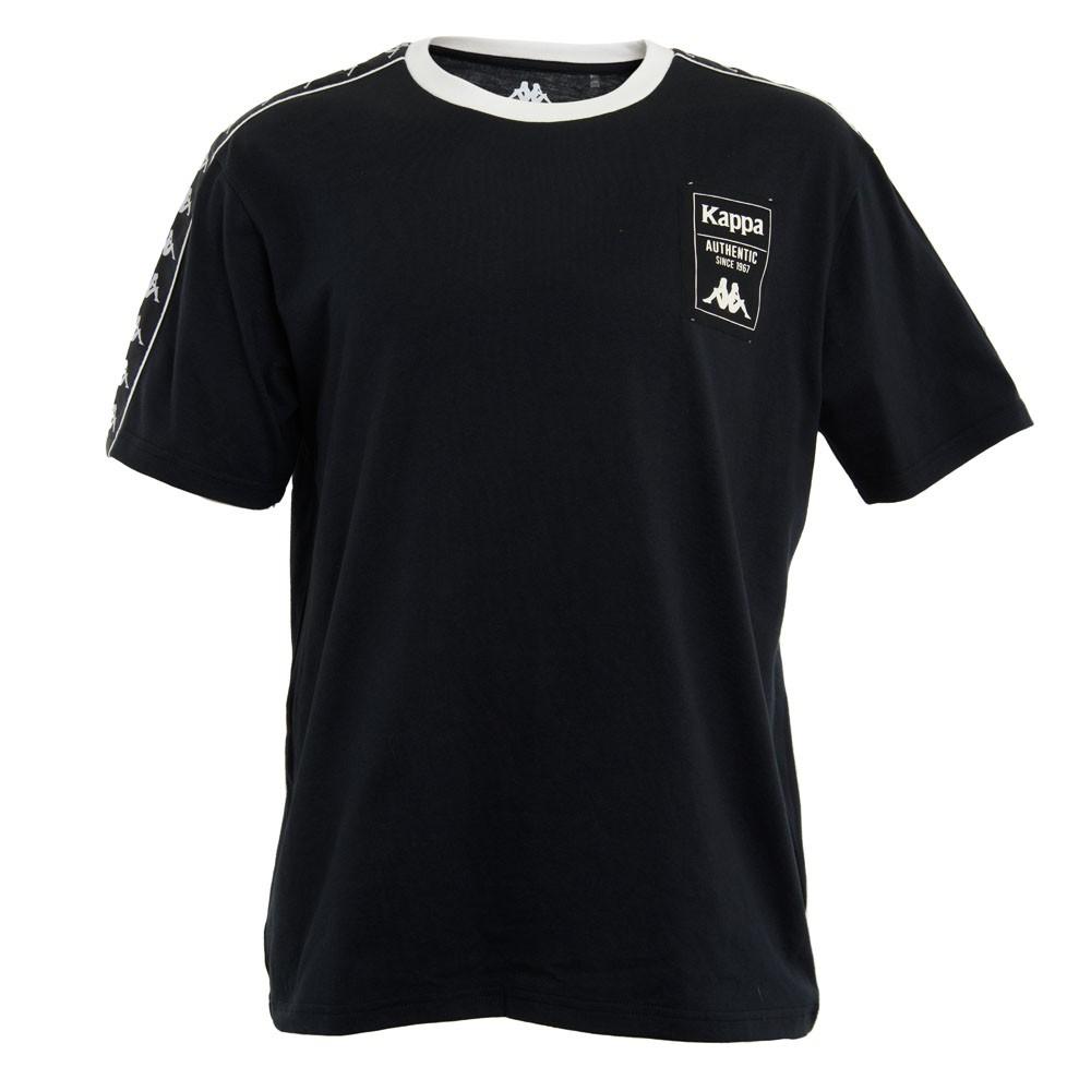 Polera Men White Neck Black